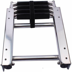 Escalera telescópica para barco ISURE de acero inoxidable de 4 secciones con riel deslizante para uso marino - Product Image 2