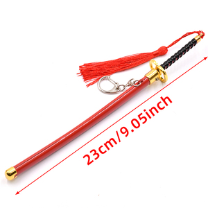 Llavero de espada de juguete de anime con funda desplegable de metal de aleación de zinc, modelo <span class=keywords><strong>Shinazugawa</strong></span> <span class=keywords><strong>Genya</strong></span> estilo anime, 23 cm, de Demons Slayers - Product Image 5