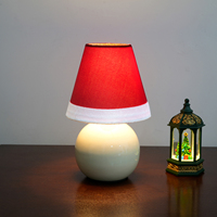 Lampe de table de Noël, lampe de bureau LED vintage en tissu pour intérieur, petite lampe de table de Noël, lampe de chevet pour chambre à coucher, décoration de la maison, cadeaux