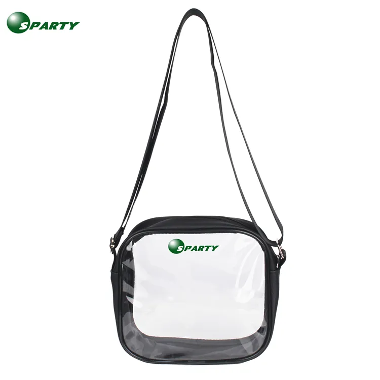 OEM ODM ที่กําหนดเองอินเทรนด์กันน้ํา PVC TPU พลาสติกสนามกีฬากระเป๋าผู้หญิงใสกระเป๋า Crossbody โปร่งใสไหล่กระเป๋า Messenger