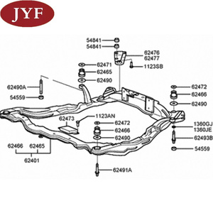 Kit de suspensión de eje delantero para coche, Kit de Crossmember OEM 62405-38600, para Hyundai Sonata <span class=keywords><strong>2002</strong></span> 2003, <span class=keywords><strong>precio</strong></span> al por mayor - Product Image 3