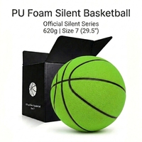 Ballon de basketball silencieux en mousse PU souple et sûre, taille 7, 620g, personnalisable avec logo, pour entraînement intérieur des enfants, vente en gros usine