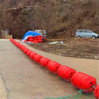 Bouée flottante de déchets à deux lobes en maille pour barrage de centrale hydroélectrique, barrière flottante, flotteurs de tuyaux en plastique, bouée de signalisation