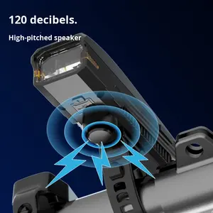 Fahrrad-Digitalanzeige, Lichtsensor-Scheinwerfer, USB-Aufladung, kabellose Fernbedienung mit Hupe, Warnbeleuchtung für den Außenbereich bei Nacht - Product Image 2