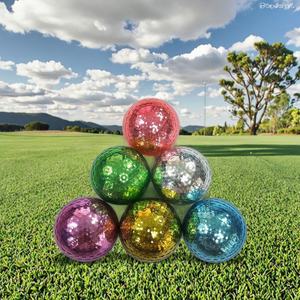 Balles de golf personnalisées avec logo, plaquées or et argent, en caoutchouc synthétique durable, deux pièces, écologiques, 45g, diamètre 42,6 mm, 392 fossettes - Product Image 1