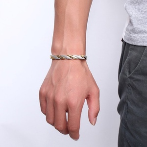 Wholesale Price Gold Plated Health Care Wristband Energy Magnetic Bracelets Stainless Steel - Product Image 3