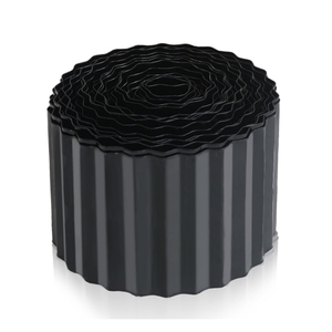 Bordure de jardin ondulée en métal noir sur mesure 6' <span class=keywords><strong>pour</strong></span> aménagement paysager, parfaite <span class=keywords><strong>pour</strong></span> les jardins, les parterres de fleurs, les pelouses et les cours. - Product Image 1