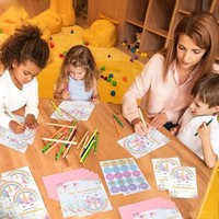 Ensemble d'invitations pour fête d'anniversaire sur le thème de la licorne avec enveloppes, autocollants, formulaires à remplir pour les enfants et les filles, célébration magique arc-en-ciel, vente en gros