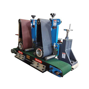 Petite ponceuse à bande pour le débavurage et le polissage des plaques métalliques, machine de finition des surfaces de tôles plates - Product Image 2