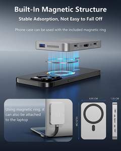 Base de Conexión Magnética SYONG 7 en 1 para SSD <span class=keywords><strong>M</strong></span>.2 NVME, Transferencia de Datos de 10 Gbps, HDMI 4K60Hz, 100W PD, Lector de Tarjetas SD/TF - Product Image 3