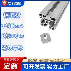 Profilé en aluminium de norme européenne avec écrou coulissant en acier inoxydable 304 de type T et écrou carré, boulons de haute qualité - Product Image 3