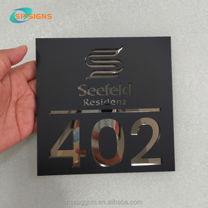SP dấu hiệu Tùy chỉnh không có dấu hiệu khói phòng số tấm vật liệu acrylic cho số nhà cho khách sạn, căn hộ, trường học, bệnh viện - Product Image 5