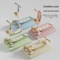 Trottinette pour enfants à 3 roues, pliable, légère, avec lumières musicales, siège réglable en hauteur, corps en métal PP, pour garçons et filles de 2 à 10 ans, pour l'extérieur