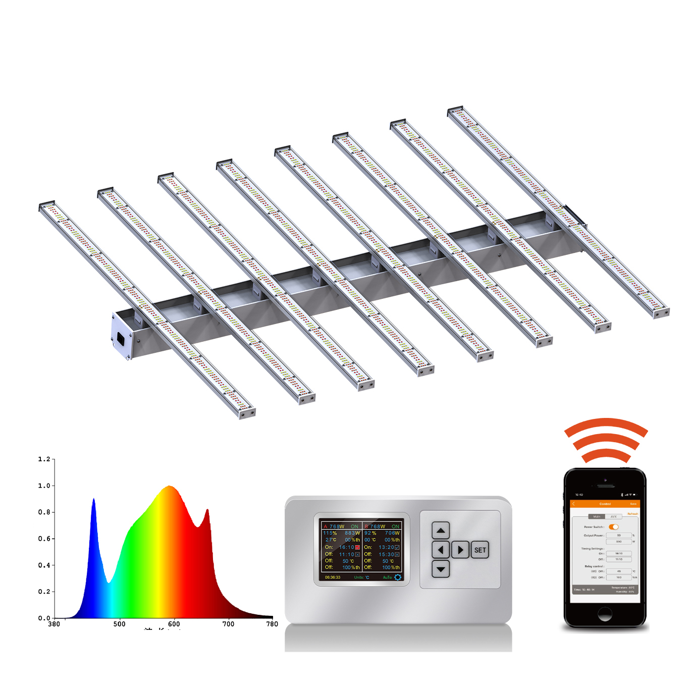 Lâmpada de led hidropônica 600w, estoque dos eua, 800w, para crescimento de plantas, lâmpada com espectro completo, aranha de 1000 w, 1000 w, para greenhouse