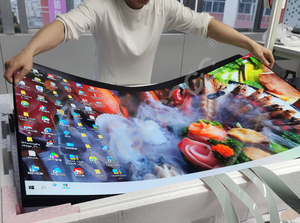 Hot Slim treo linh hoạt mềm mô-đun cong 55 inch hiển thị trong nhà bán quảng cáo trong nhà bức tường Video linh hoạt Màn hình OLED - Product Image 5