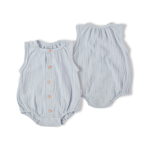 Body de Bebé sin Mangas de Color Liso al por Mayor, 100% Algodón, Ropa de Bebé - Product Image 4