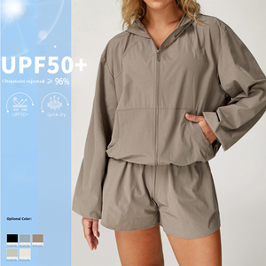 <b>Women</b> UPF 50+ UV Sun Protection Quick Dry <b>Jacket</b> Zip-Up Hoodie Lightweight Long Sleeve with Pocket for Running Hiking - Product Image 1