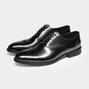 Chaussures Oxford pour hommes, en cuir, style italien luxueux, formelles, à lacets, décontractées, pour le bureau, pour la marche - Product Image 4