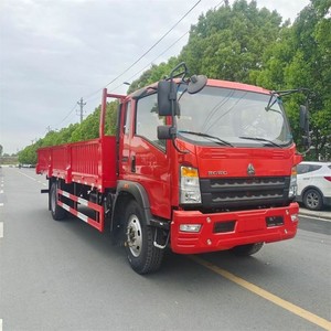 HOWO 4X2 Fence Cargo Transport Truck 5m Flat <b>Bed</b> Cargo Truck <b>6</b>-7 Tons Cargo Delivery Truck for Sale - Product Image 2
