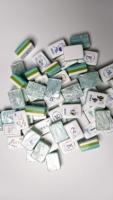 Nouvelles Tuiles de Mahjong Américaines en Acrylique de Luxe, Motif Corail, Portables pour Divertissement, Réunions et Cadeaux