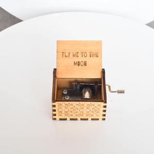 थोक अनुकूलन योग्य लकड़ी हाथ-क्रैंक्ड संगीत बॉक्स संगीत के लिए कार्यात्मक - Product Image 5