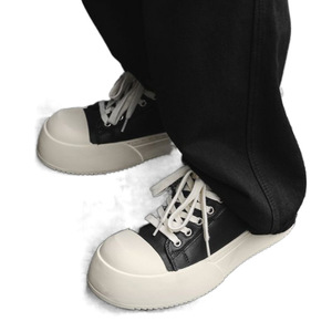 2025 printemps à lacets minimaliste grosse tête Couple baskets femmes haute rue fond épais Derby chaussures à la mode Style de marche - Product Image 1