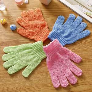 Gants de bain à cinq doigts, serviette de douche exfoliante pour le corps, pour enfants et usage domestique, gants de nettoyage élastiques pour le dos - Product Image 5