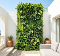 Panneaux de haie verticale décoratifs pour intérieur, en buis, plantes vertes, fausse herbe artificielle, mur végétal