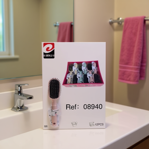 MNJ Hair Brush Set 12Pcs Pink Handle With Bristles For Daily Use - Product Image 3