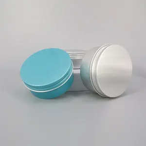 Caixa de alumínio sólida personalizada para a indústria química, frasco redondo para embalagem de velas vazias, recipiente de alumínio em lata de alumínio