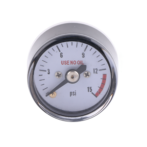 Manomètre axial à ressort de 25 mm, sans huile, boîtier en plastique, raccord en cuivre pour mesure industrielle - Product Image 1