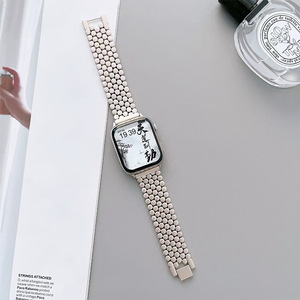 Bracelet de montre en métal pour Apple Watch, design en maille de 20 mm, boucle à pression, noir, argent, or, or rose - Product Image 4
