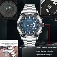 Montre à quartz pour homme, style nouveau, tendance, de haute qualité, avec calendrier, bracelet en acrylique, non mécanique