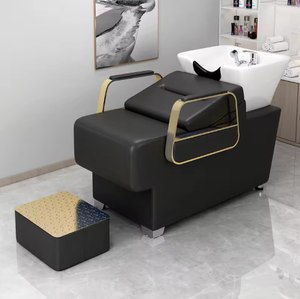 Ensemble de mobilier de salon de coiffure 2026, best-seller, vendu séparément (avec fauteuil de barbier avec miroir, chariot et bac à shampoing) - Product Image 3