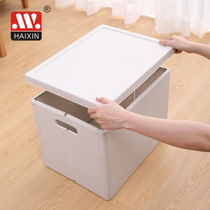 Ruimaixin-garde-robe de voiture en plastique blanc, boîte de rangement avec couvercle, facile à empiler et pliable, grande capacité - Product Image 4