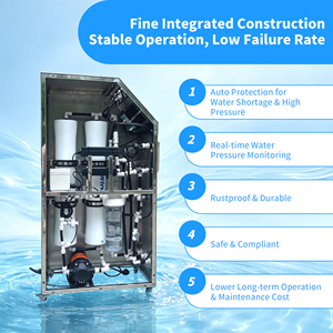 Système d'eau compact en acier inoxydable 250L/h, équipement haute efficacité pour la purification, pompe et PLC pour cuve - Product Image 6