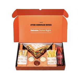 Eco Food Catering Box Paquet de Doner Kebab Taco Buffet Cheeky Jalapeno Popper Boîtes d'emballage personnalisées pour frites avec sauce pour boissons - Product Image 2