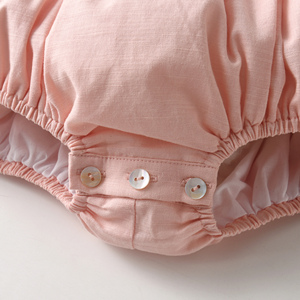 Adorable mameluco infantil Turn Down Collar Detalles de encaje Algodón suave Niñas recién nacidas Onesie Ropa Bebé Niña 3-6 meses Mamelucos - Product Image 6