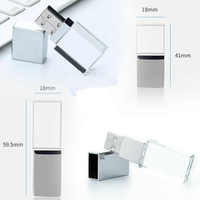Stik lampu kristal kustom ukuran 4Gb 8Gb 16Gb, Flash Drive Usb ukiran Logo Usb kustom stik memori Usb kristal