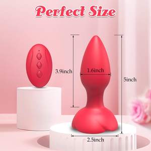 Vibrador Anal de Silicona con Forma de Rosa y Expansor Anal con Control Remoto, Masajeador de Próstata, Juguetes Sexuales para Mujeres y Parejas - Product Image 4