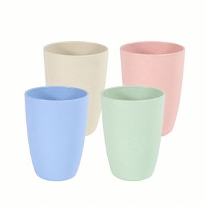 Ensemble de vaisselle écologique et biodégradable de 16 pièces, ensemble de couverts en paille de blé, assiettes et plats - Product Image 2