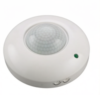 SanJin Plafonnier Detektor Gerak PIR 360 untuk Plafon, Saklar Sensor Gerak 110-240V AC, Lux Dapat Diatur, Waktu Tunda 6m, Deteksi Maks 1200W