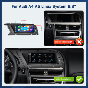 Écran multimédia sans fil Android Auto CarPlay 8.9 "pour <span class=keywords><strong>Audi</strong></span> A4 <span class=keywords><strong>A5</strong></span> 2013-2015 AirPlay Miracast (compatible avec le support <span class=keywords><strong>de</strong></span> voiture d'origine) - Product Image 3