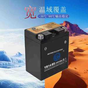 แบตเตอรี่รถจักรยานยนต์ YB14-BS 12V 13Ah แบตเตอรี่ตะกั่วกรดสำหรับสตาร์ทรถยนต์ - Product Image 2
