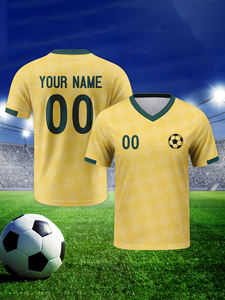 Футбольная форма клуба 2026 года, новая коллекция, с печатью имени игрока, номера и логотипа, быстросохнущая, 100% полиэстер, V-образный вырез, для болельщиков - Product Image 5