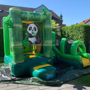 GMY Inflatables Panda Park Trampoline <span class=keywords><strong>gonflable</strong></span> pastel avec toboggan combiné <span class=keywords><strong>Aire</strong></span> <span class=keywords><strong>de</strong></span> <span class=keywords><strong>jeux</strong></span> pour bébés - Product Image 5