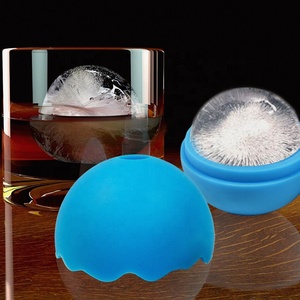 Esfera de whisky duradera, máquina de hielo de silicona de forma redonda, molde de bola de hielo de silicona Flexible para hacer bandeja de cubitos de hielo de 2,4 pulgadas - Product Image 5
