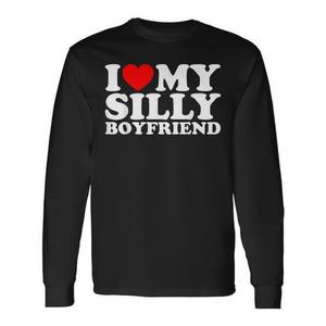 T-shirt a maniche lunghe I Love My Silly Boyfriend - Product Image 1
