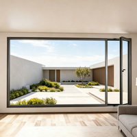 Fenêtre en aluminium moderne, isolée, à double vitrage, insonorisée, anti-ouragan, inclinable et pivotante, design minimaliste, à persiennes, économe en énergie