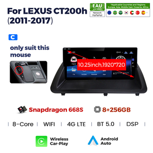 Navifly Android 13 8 + 256GB 8 Core DSP Car-play Android Anto per LEXUS CT200h supporto 4G LTE e Wifi Bt - Product Image 4